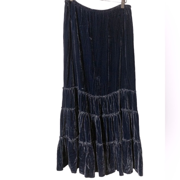 Chicos Blue Velvet Maxi Skirt - Picture 2 of 3